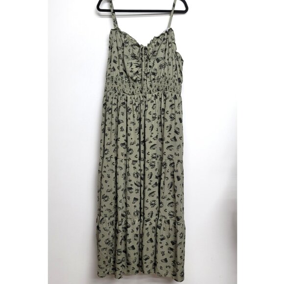 NWT Hot Topic 2 Thorn & Fable Green Mushroom Frog Tea Midaxi Dress 2X 18 20 - Picture 5 of 10